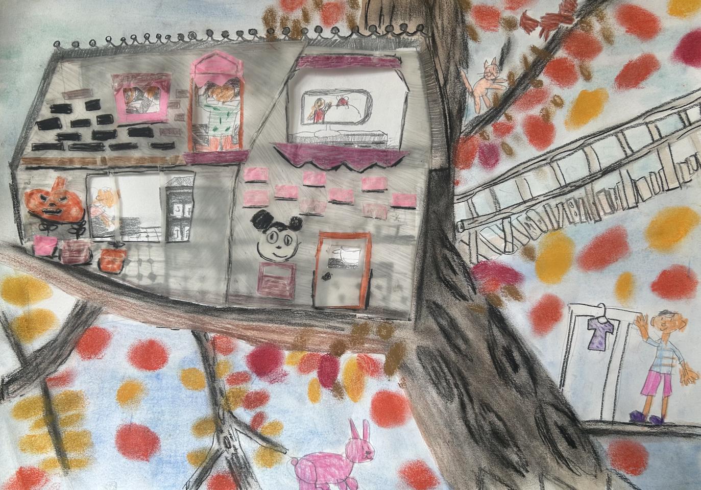 莊同學作品《蓋樹屋》